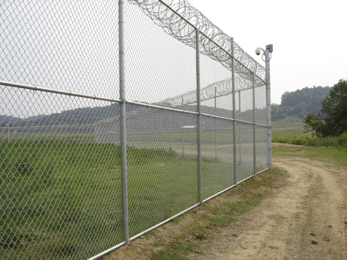 barb wire chain link fence