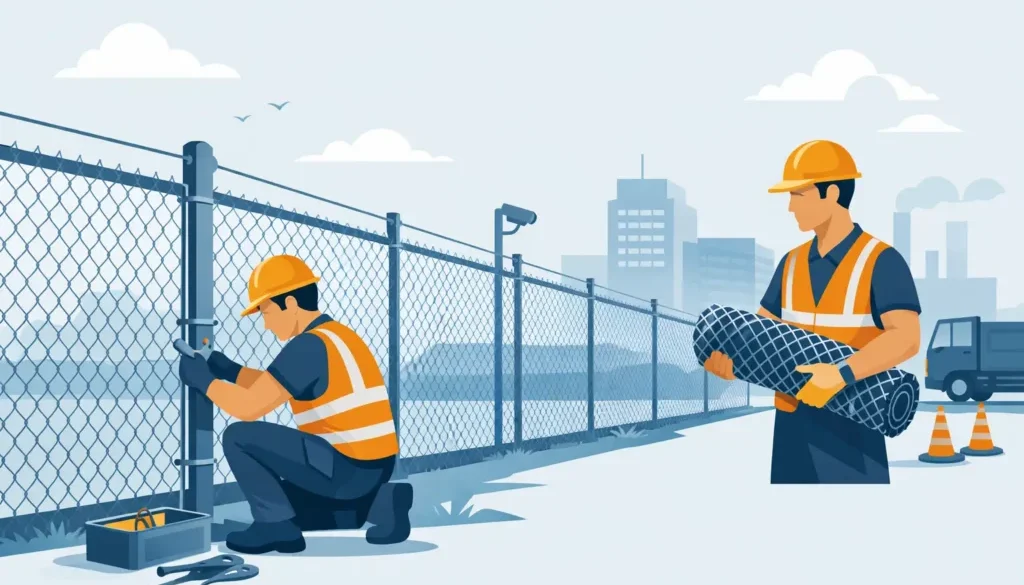 Commercial Chain Link Fence Installation