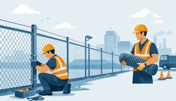 Commercial Chain Link Fence Installation