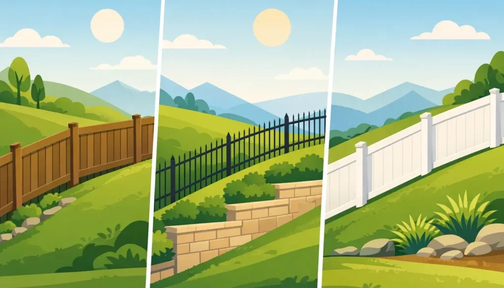 Best Fences for Sloped Yards That Last